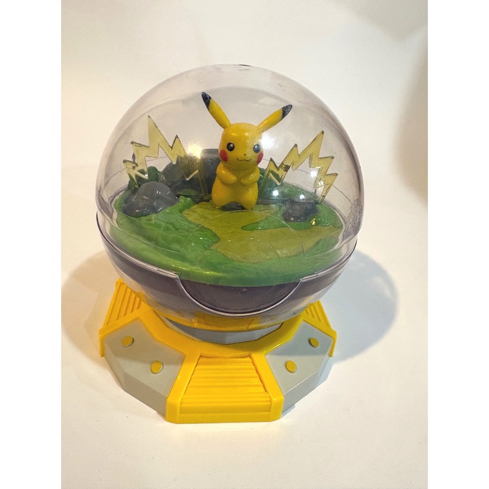 Pokemon Pikachu Light Up Terrarium Poke Ball Figure Collectible Glowing Display